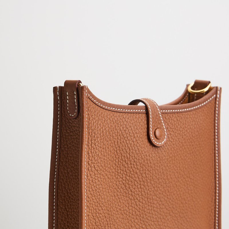 Hermès mini evelyne 金棕金-15