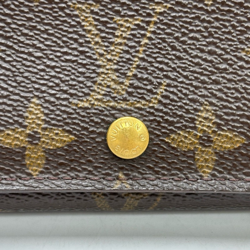 LouisVuitton路易威登經典老花金扣錢包-8