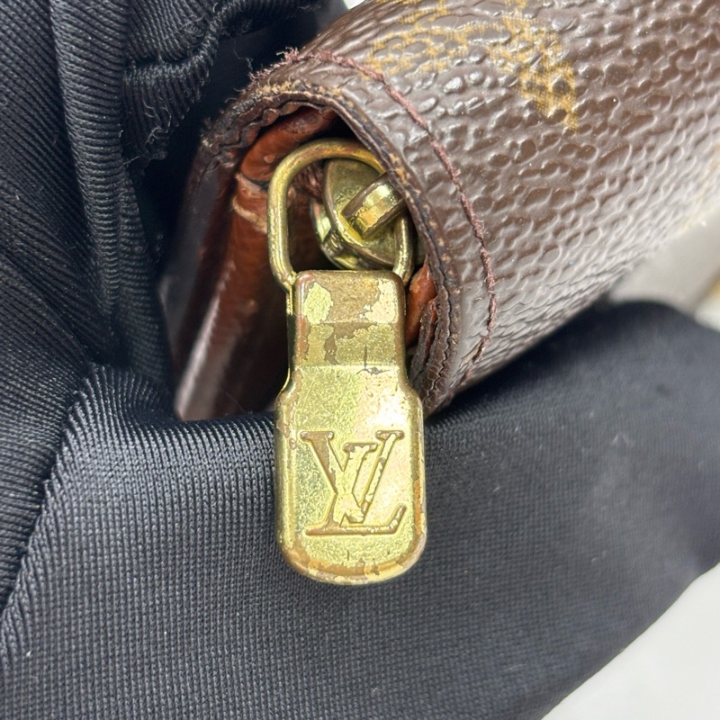 LouisVuitton路易威登經典老花金扣錢包-9