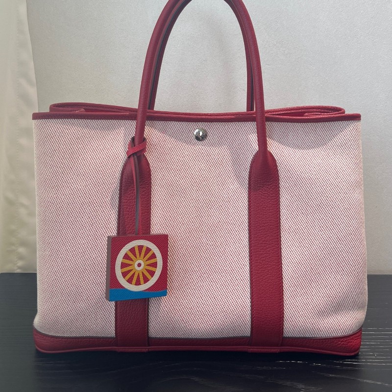 HERMES 愛馬仕 Garden Party 花園包36 D刻 手提包-7
