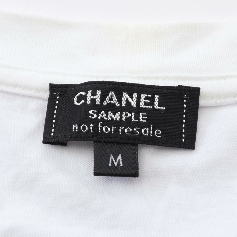 CHANEL Monte Carlo T恤衫上衣 C63125 棉白色二手女款 M 碼-2