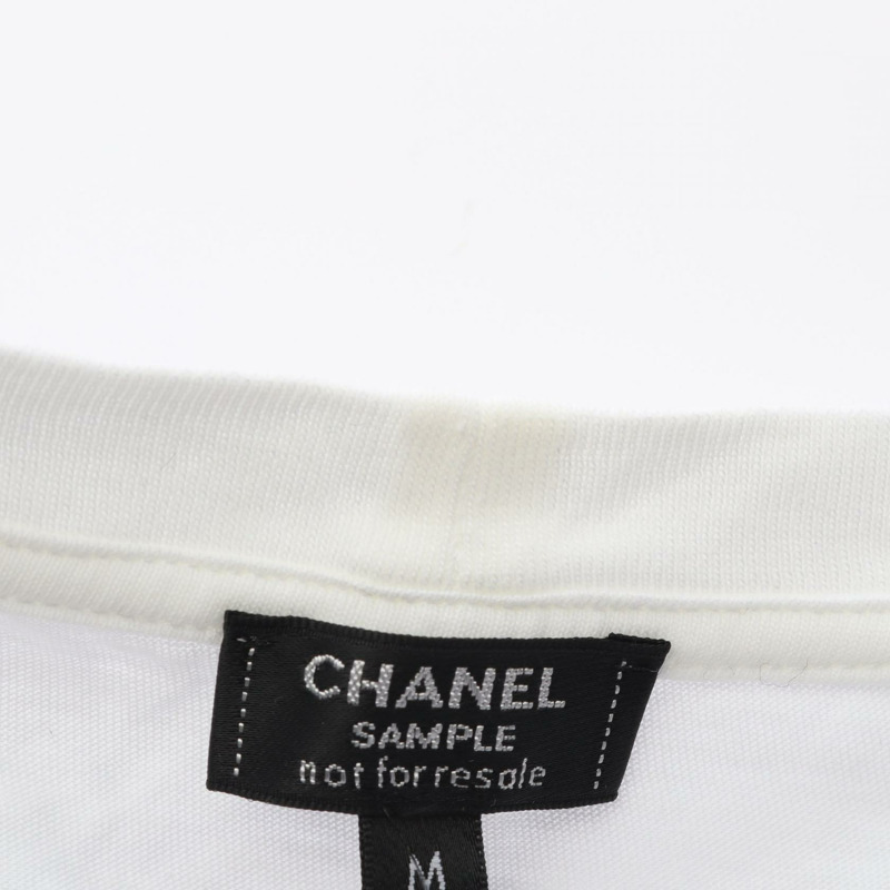 CHANEL Monte Carlo T恤衫上衣 C63125 棉白色二手女款 M 碼-7