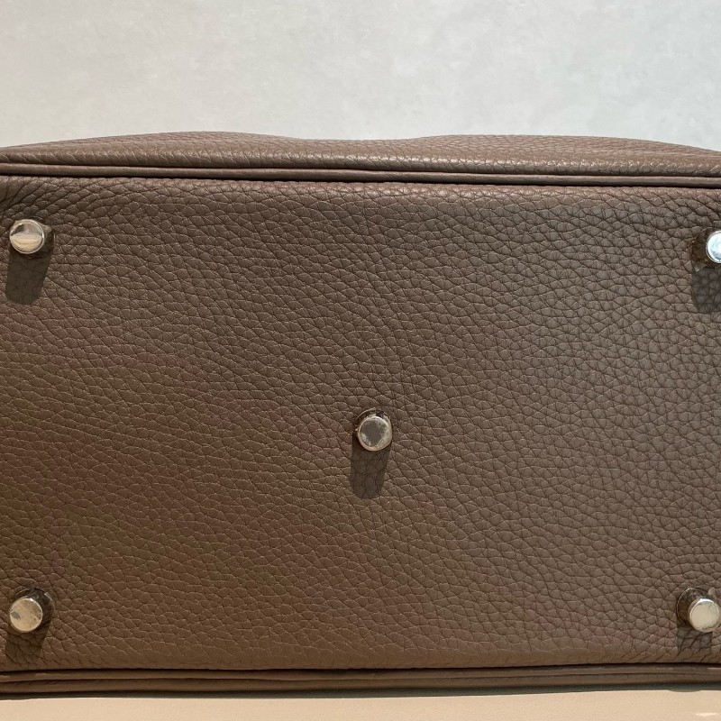 HERMES lindy 30大象灰 銀扣 Y刻 Clemence牛皮 肩背包 手提包-9