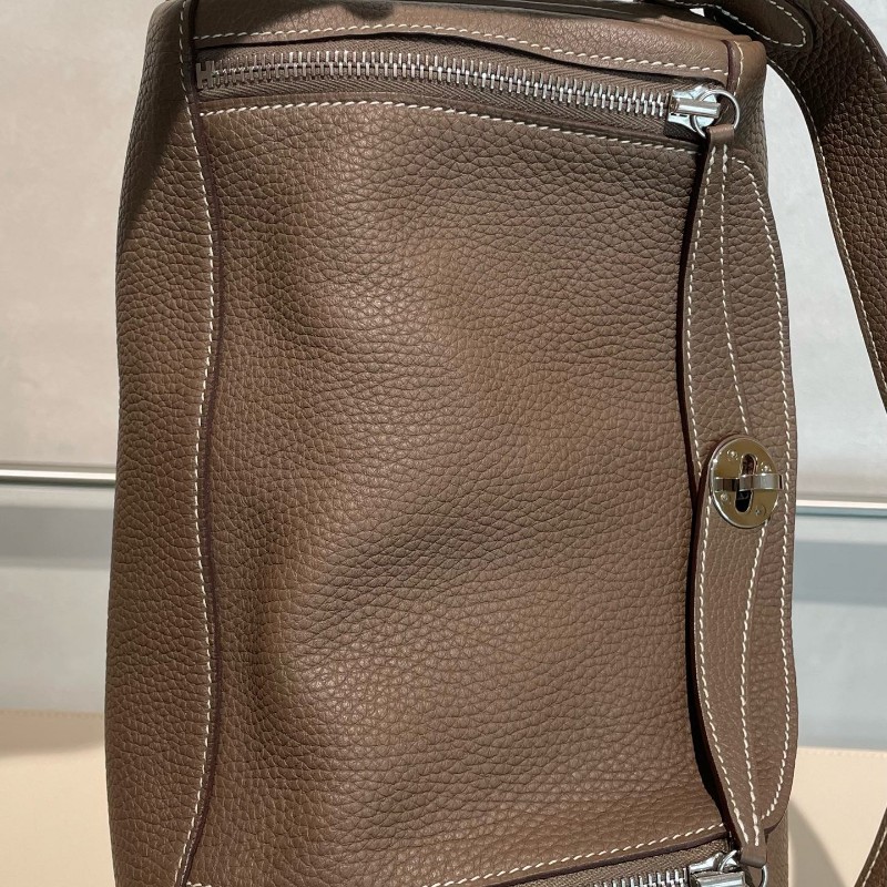 HERMES lindy 30大象灰 銀扣 Y刻 Clemence牛皮 肩背包 手提包-14