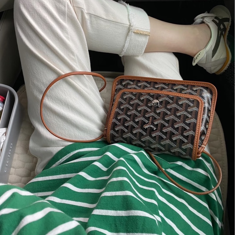 #全網最低 #近新閒置 Goyard信封包 焦糖棕-3