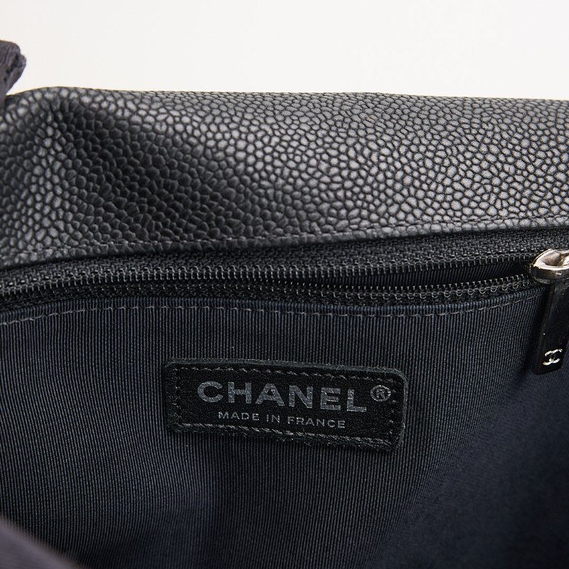 Chanel Boy28黑銀牛-19