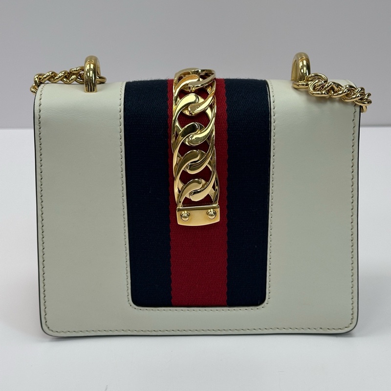 Gucci古馳白金sylvie塞爾維亞單肩斜挎包-1