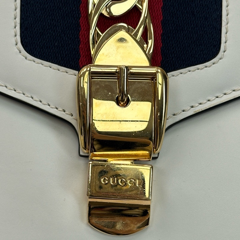 Gucci古馳白金sylvie塞爾維亞單肩斜挎包-18
