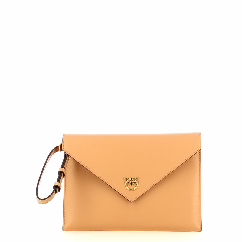 Pinko - Flat Pochette Rosa Toast Antique Gold - 104820A0F1 - ROSA/TOAST-ANTIQUE/GOLD-0