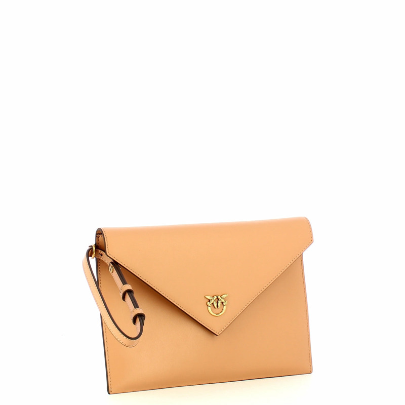 Pinko - Flat Pochette Rosa Toast Antique Gold - 104820A0F1 - ROSA/TOAST-ANTIQUE/GOLD-1