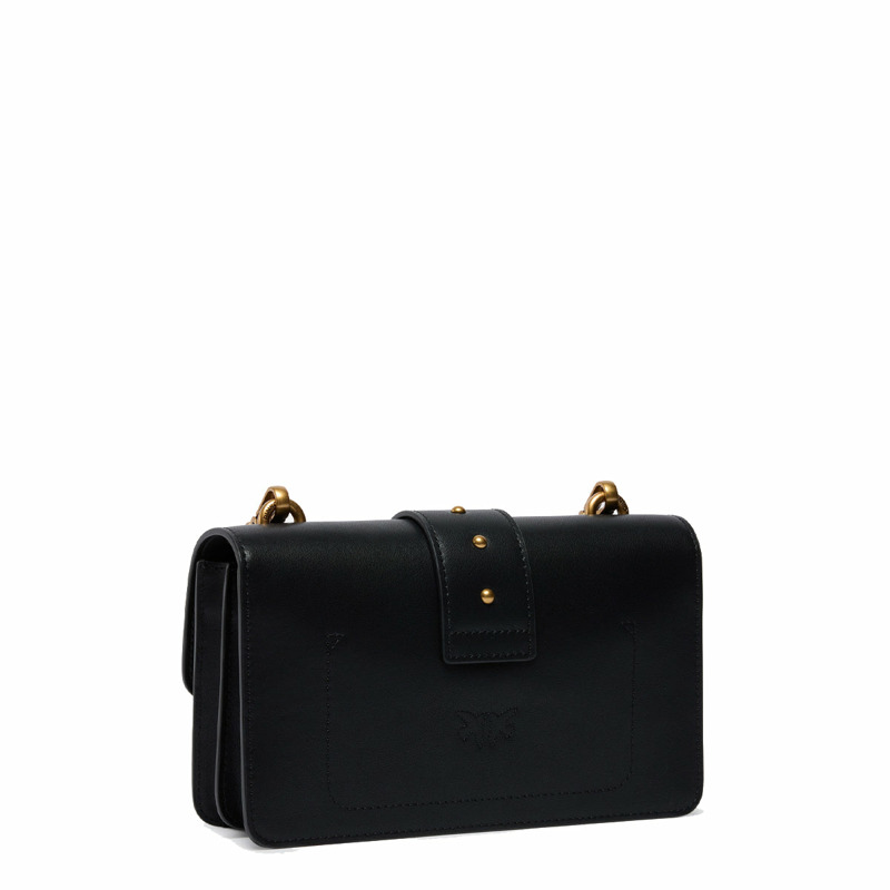 Pinko - Love One Nero Antique Gold Mini Crossbody Bag - 105856A0F1 - NERO-ANTIQUE/GOLD-1
