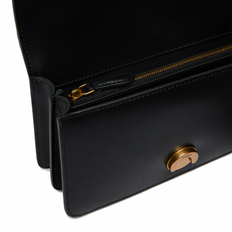Pinko - Love One Nero Antique Gold Mini Crossbody Bag - 105856A0F1 - NERO-ANTIQUE/GOLD-3