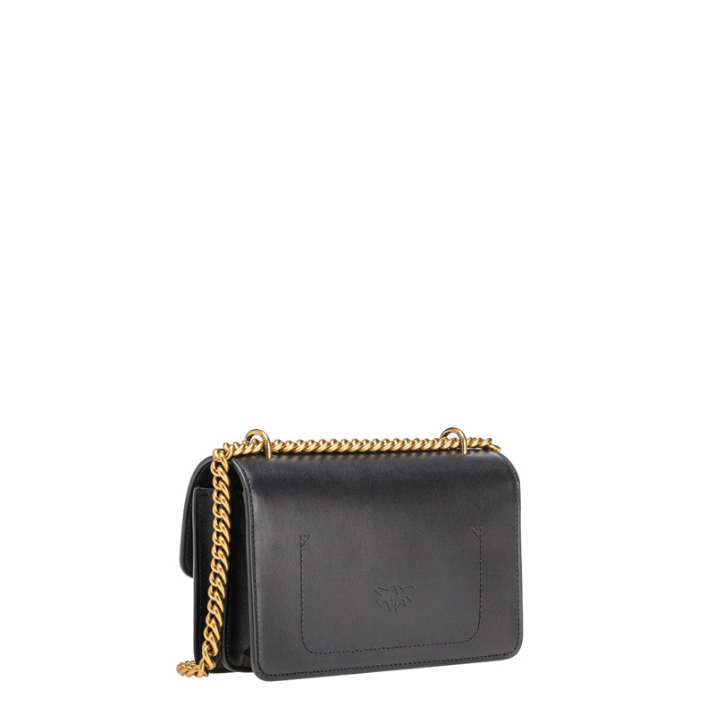 Pinko - Love One Simply Nero Antique Gold Mini Crossbody Bag - 100074A0F1 - NERO-ANTIQUE/GOLD-2