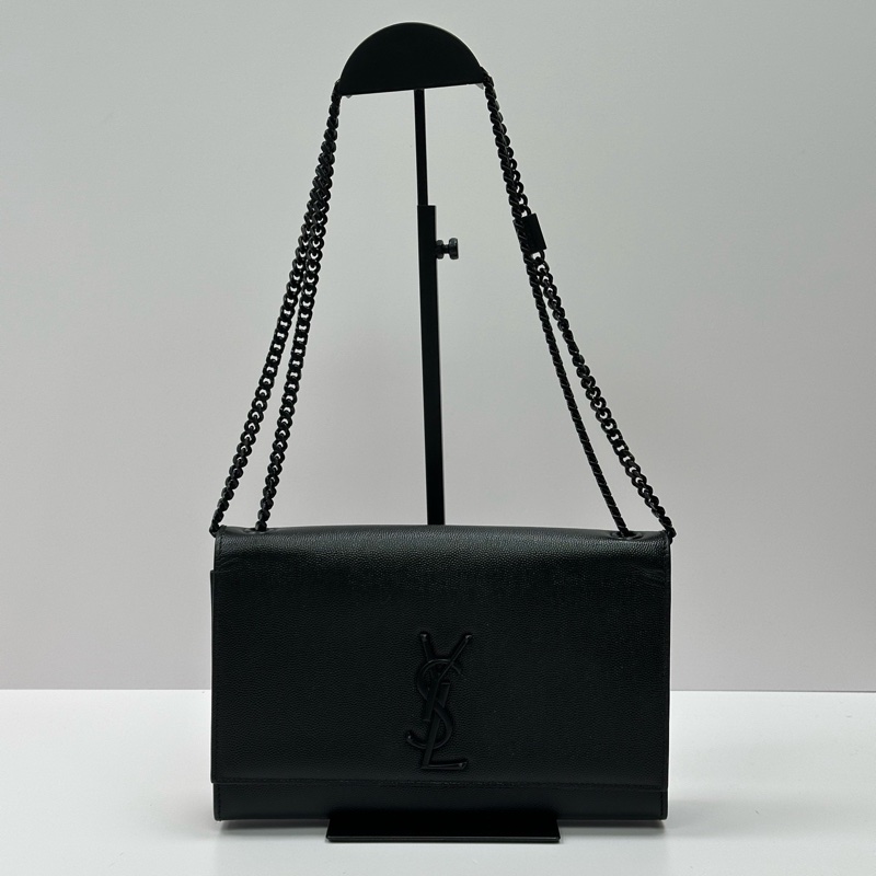 YSL/聖羅蘭so black魚子醬KATE中號鏈條包-10