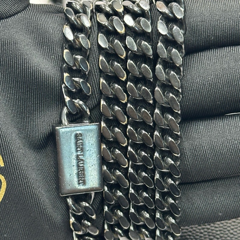 YSL/聖羅蘭so black魚子醬KATE中號鏈條包-14