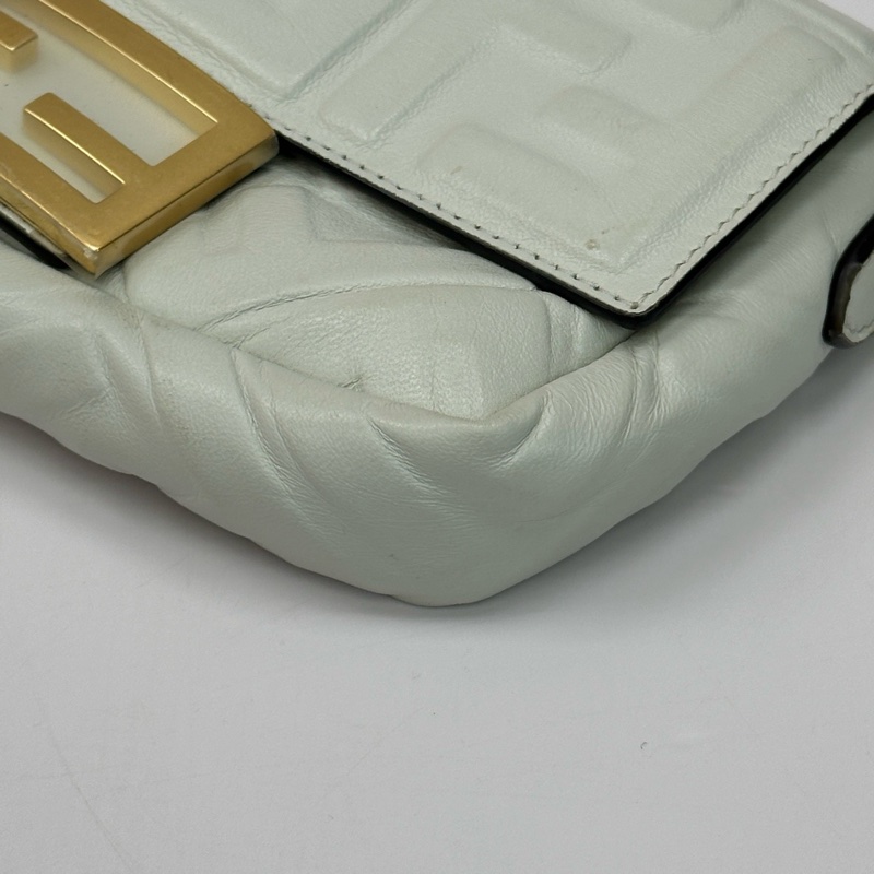 Fendi芬迪Baguette白金手提斜挎法棍包-4