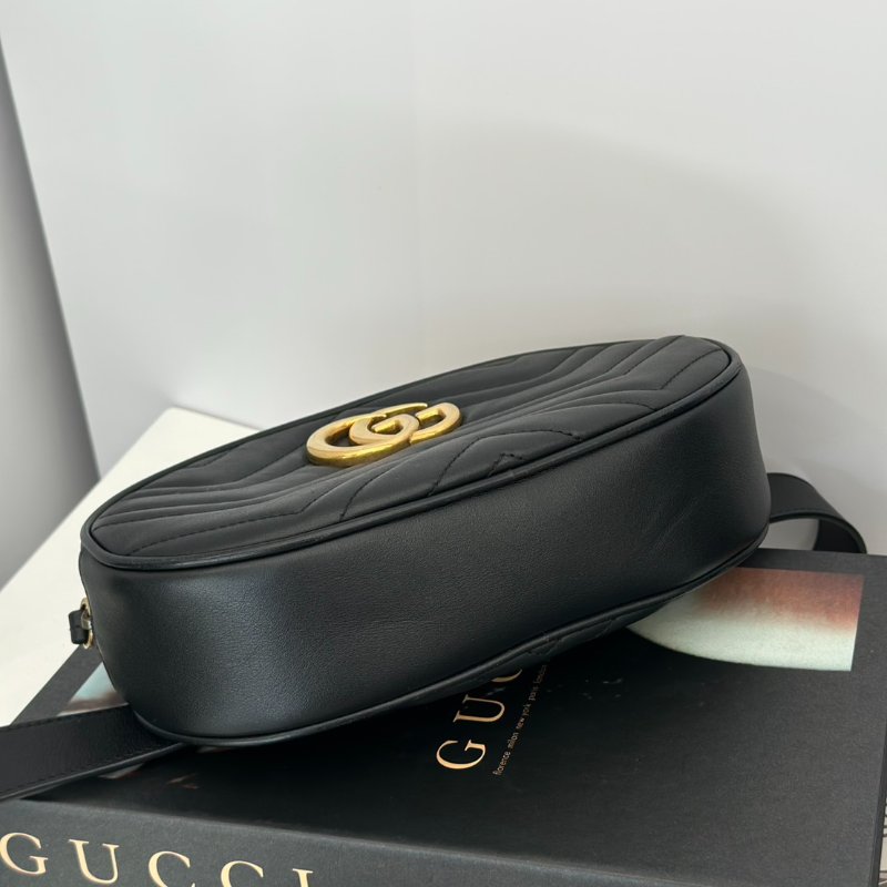 GUCCI Marmont腰包 - 大號黑金 95-4