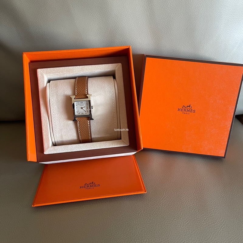 Hermes 愛馬仕 Heure H Watch 手錶 25mm Gold 金棕 銀扣⌚️-1
