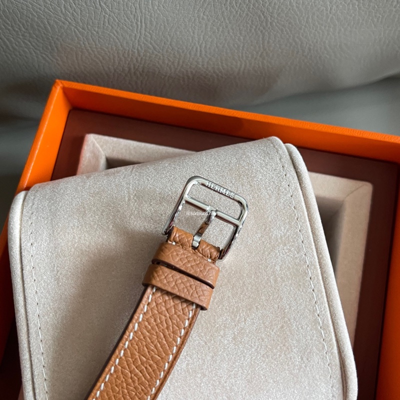 Hermes 愛馬仕 Heure H Watch 手錶 25mm Gold 金棕 銀扣⌚️-6
