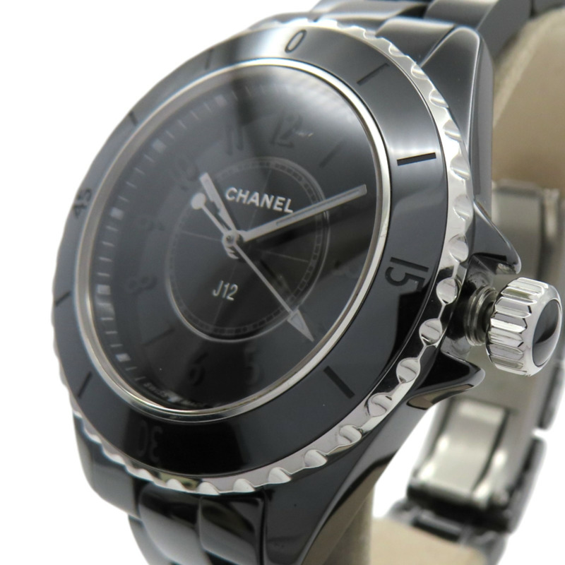 黑色 錶盤 陶瓷 不鏽鋼 J12 Phantom 腕錶【CHANEL 香奈兒】 H6346-2