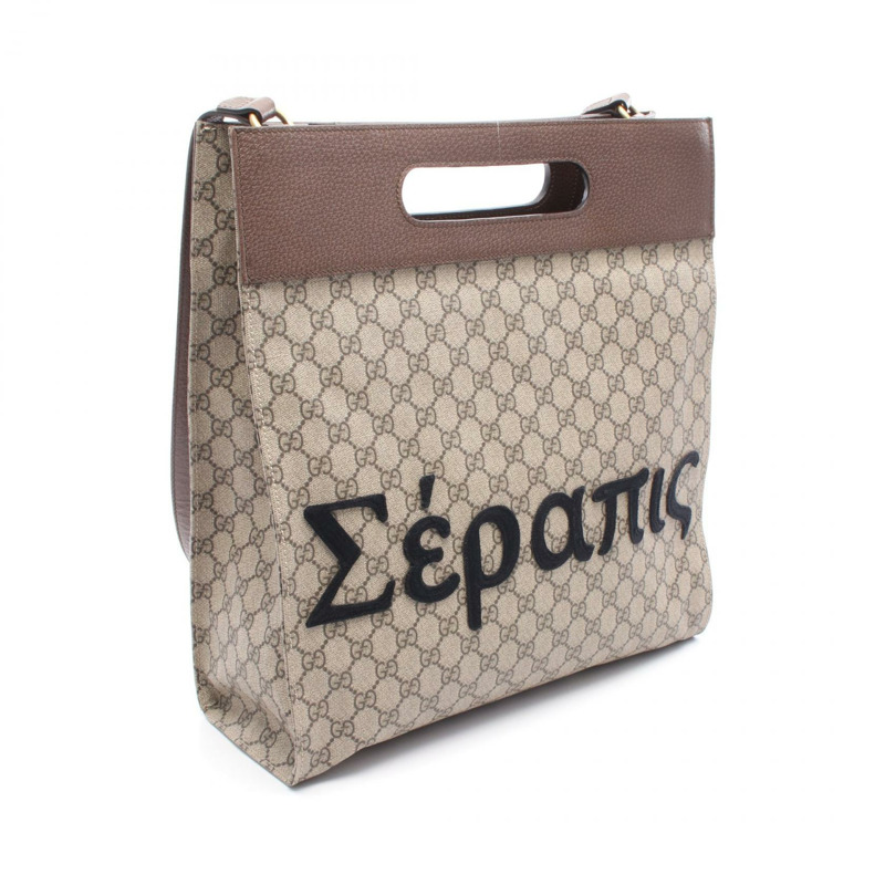 GUCCI x Disney GG Supreme Neo Vintage 手提包 帆布 皮革 米色 二手 女款-1