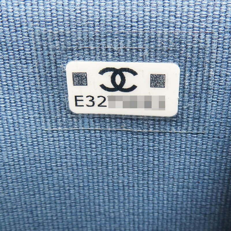 藍色 牛仔丹寧 限定 鍊帶 肩背包 金扣【CHANEL 香奈兒】-10