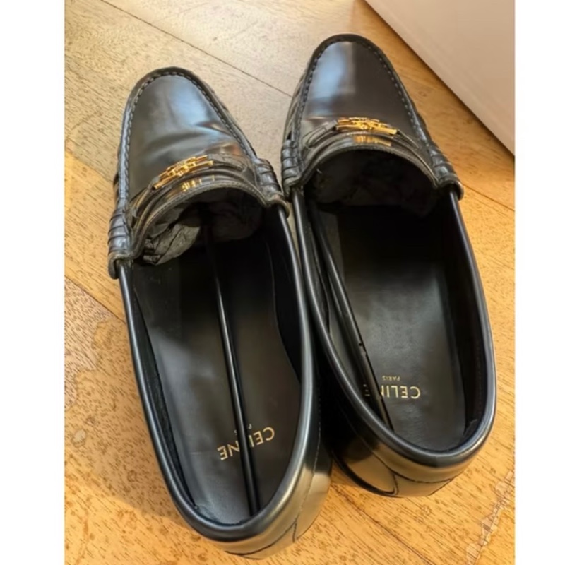 CELINE Triomphe拋光牛皮樂福鞋-4