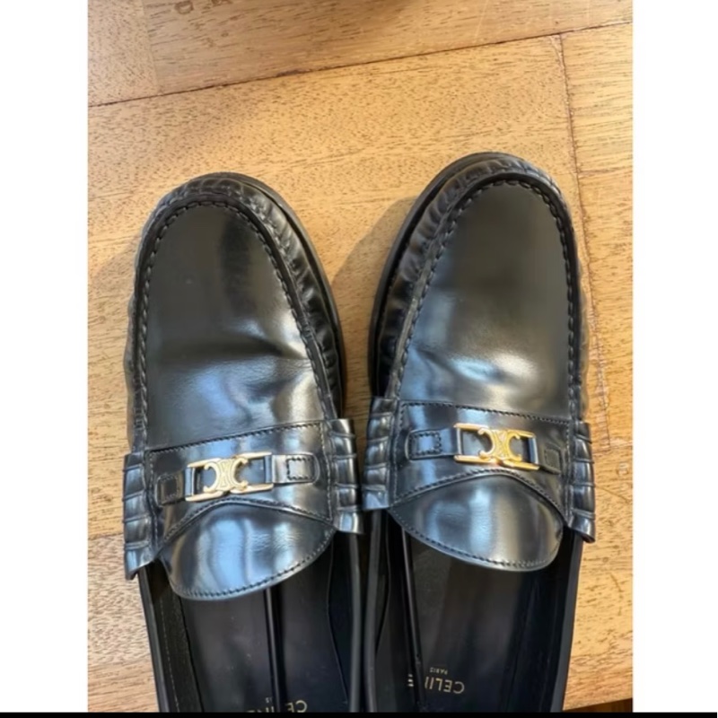 CELINE Triomphe拋光牛皮樂福鞋-13