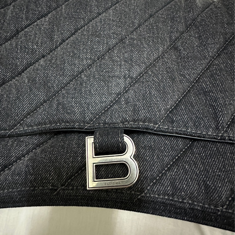balenciaga 巴黎世家 CRUSH 大號 黑牛仔-0
