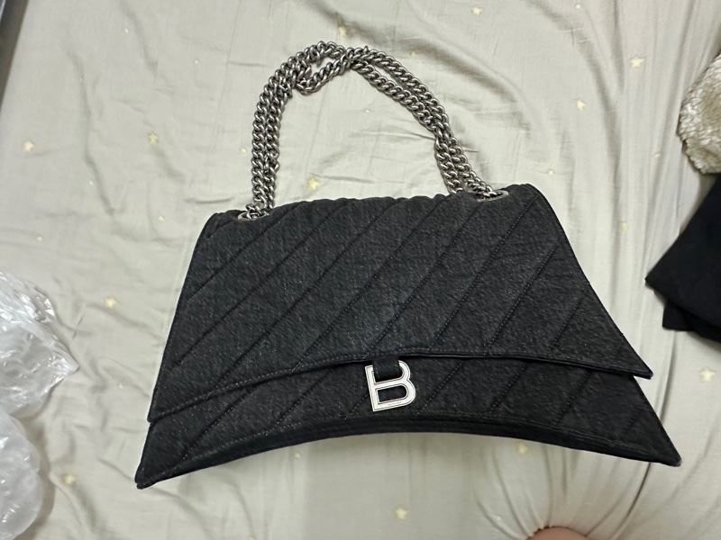 balenciaga 巴黎世家 CRUSH 大號 黑牛仔-8