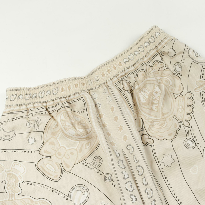 愛馬仕 Candy Libris Bandana 長褲 絲綢 米色 二手 女款 38 碼-5