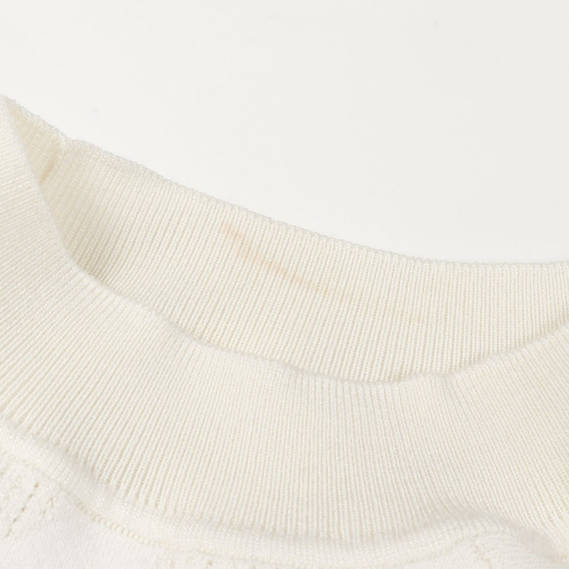 HERMES Parfroy Remix 針織品絲綢人造絲棉白色二手女款 34 碼-4