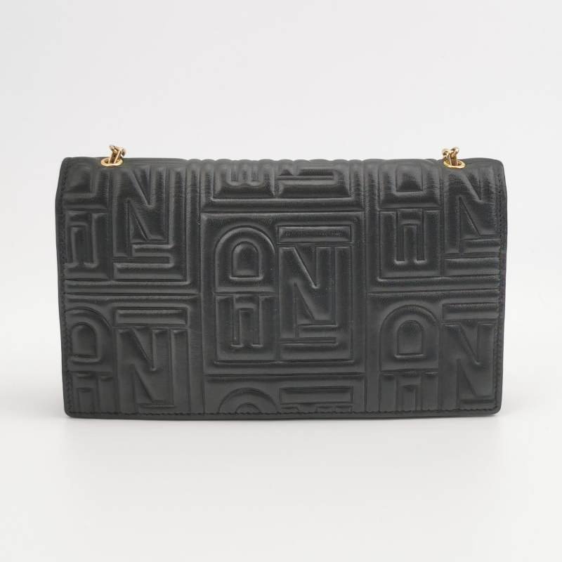 Fendi Baguette 法棍包 羊皮 純色 老花 壓紋 雙F 扣環 斜背包 單肩包-4