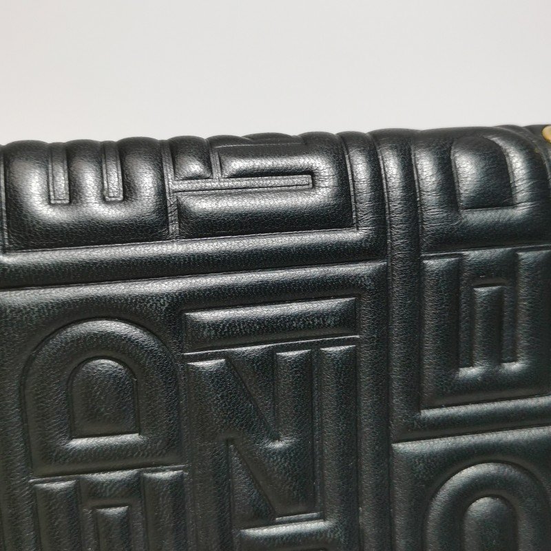 Fendi Baguette 法棍包 羊皮 純色 老花 壓紋 雙F 扣環 斜背包 單肩包-16