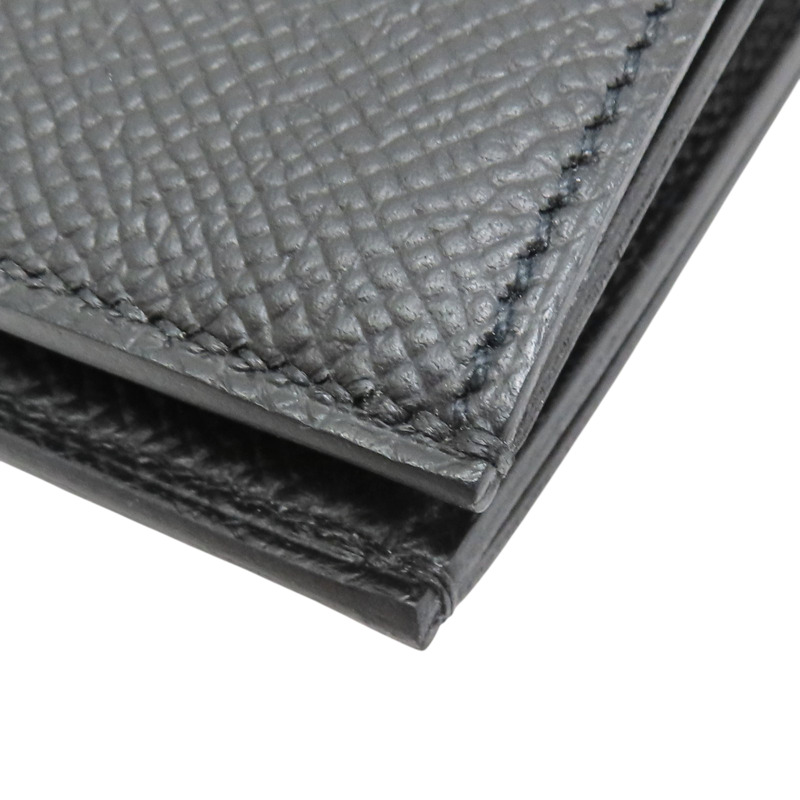 黑色 Epsom牛皮 New H Passant Compact 短夾 W刻【HERMES 愛馬仕】-12