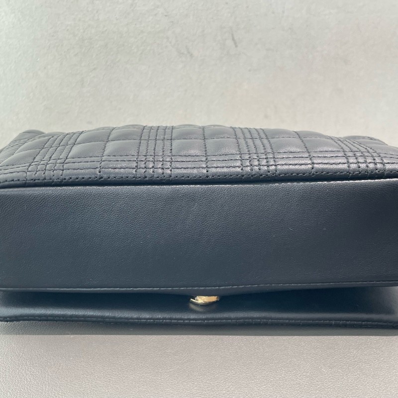 Burberry Lola 蘿拉包 黑金 字母B鏈條肩帶 羊皮 小號 肩背包 斜背包-16