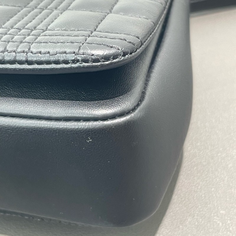 Burberry Lola 蘿拉包 黑金 字母B鏈條肩帶 羊皮 小號 肩背包 斜背包-19