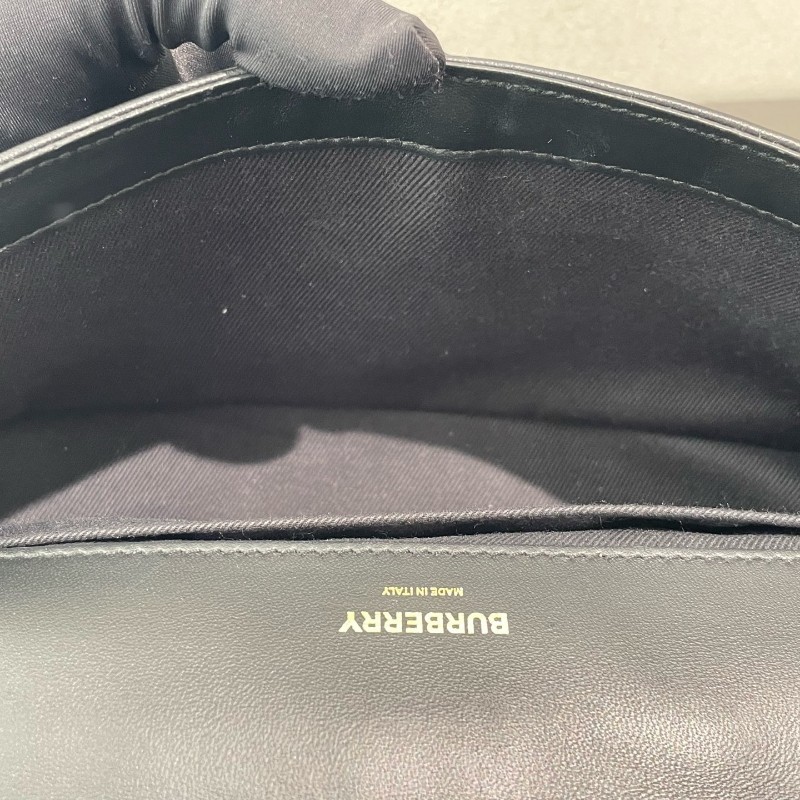 Burberry Lola 蘿拉包 黑金 字母B鏈條肩帶 羊皮 小號 肩背包 斜背包-21