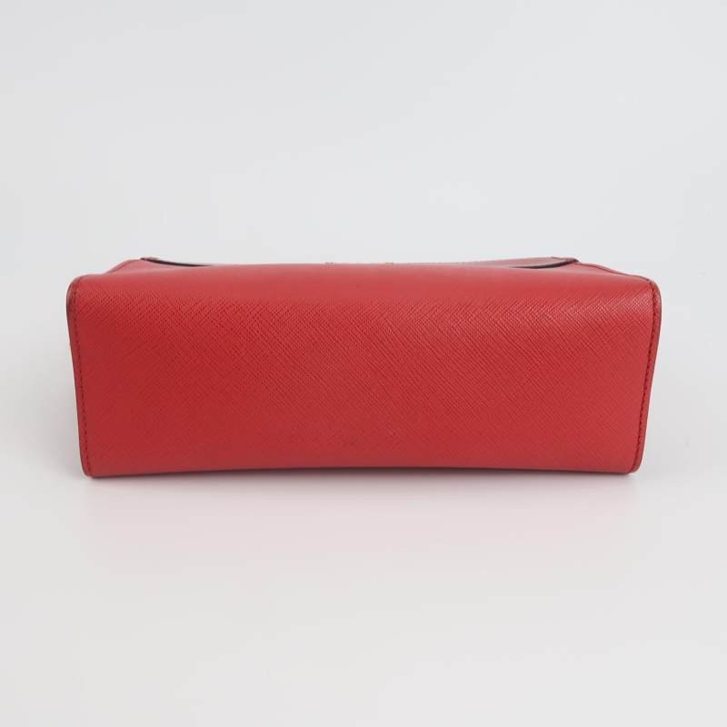 Prada Esplanade 牛皮 拼色 字母 Logo 斜背包 單肩包-5