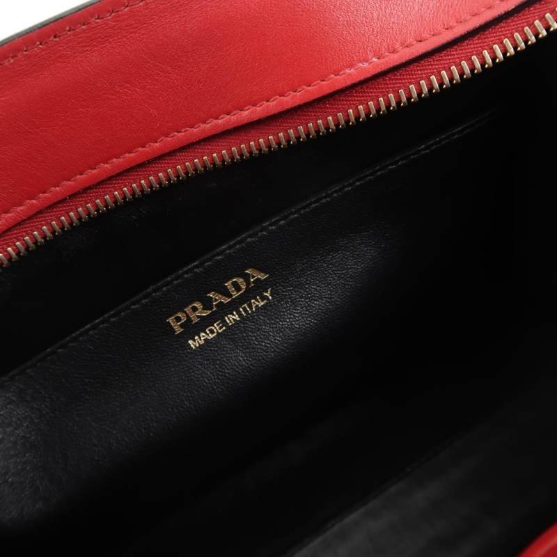 Prada Esplanade 牛皮 拼色 字母 Logo 斜背包 單肩包-7