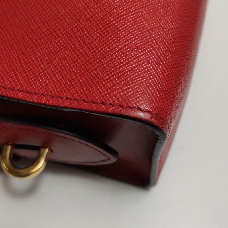 Prada Esplanade 牛皮 拼色 字母 Logo 斜背包 單肩包-21