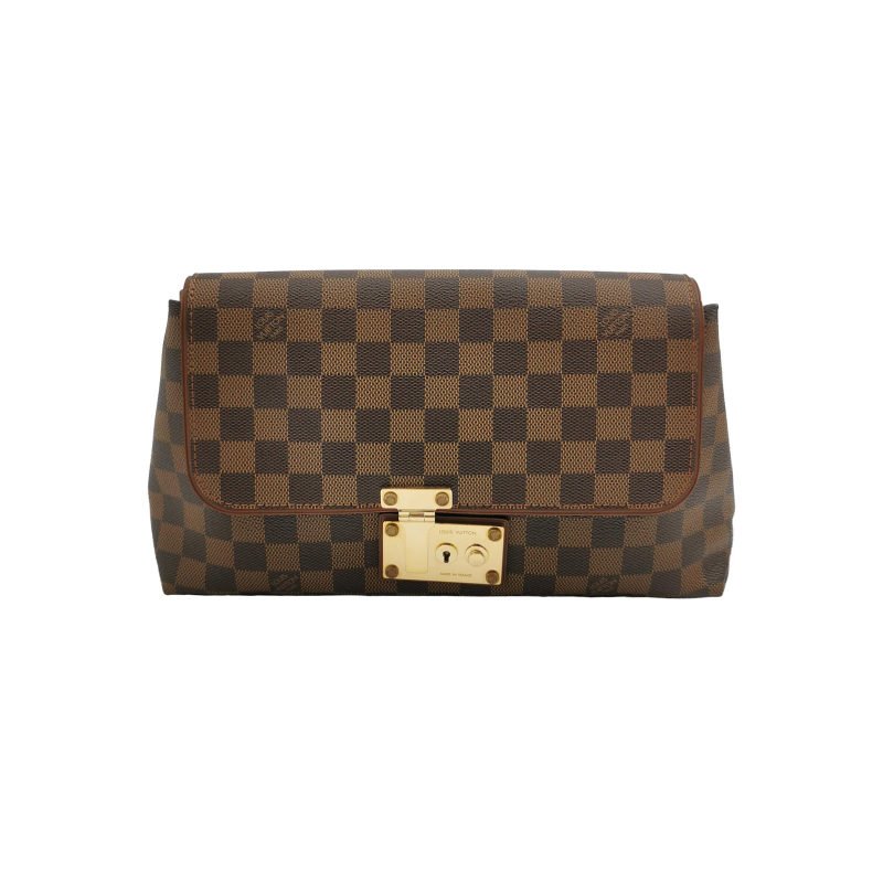 Louis Vuitton (LV) Ascot 牛皮 棋盤格 手拿包-0