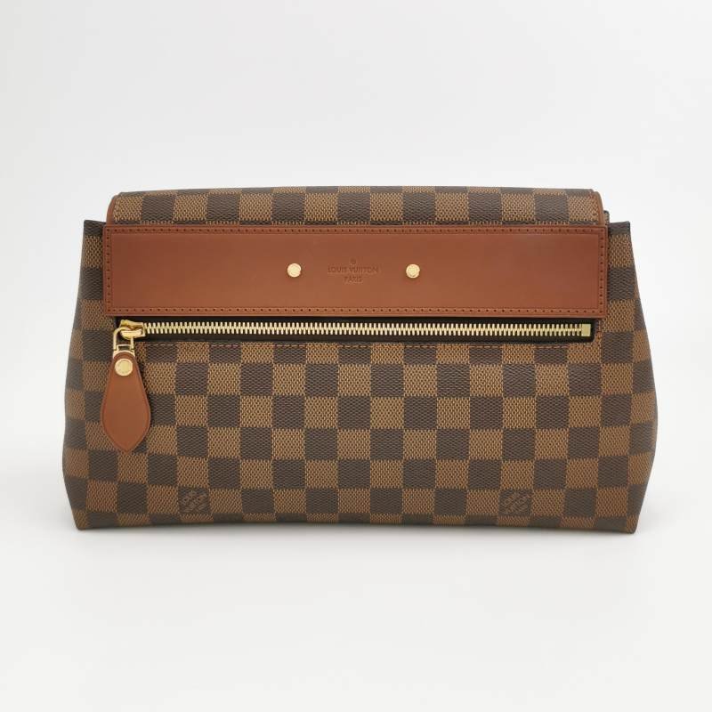 Louis Vuitton (LV) Ascot 牛皮 棋盤格 手拿包-3