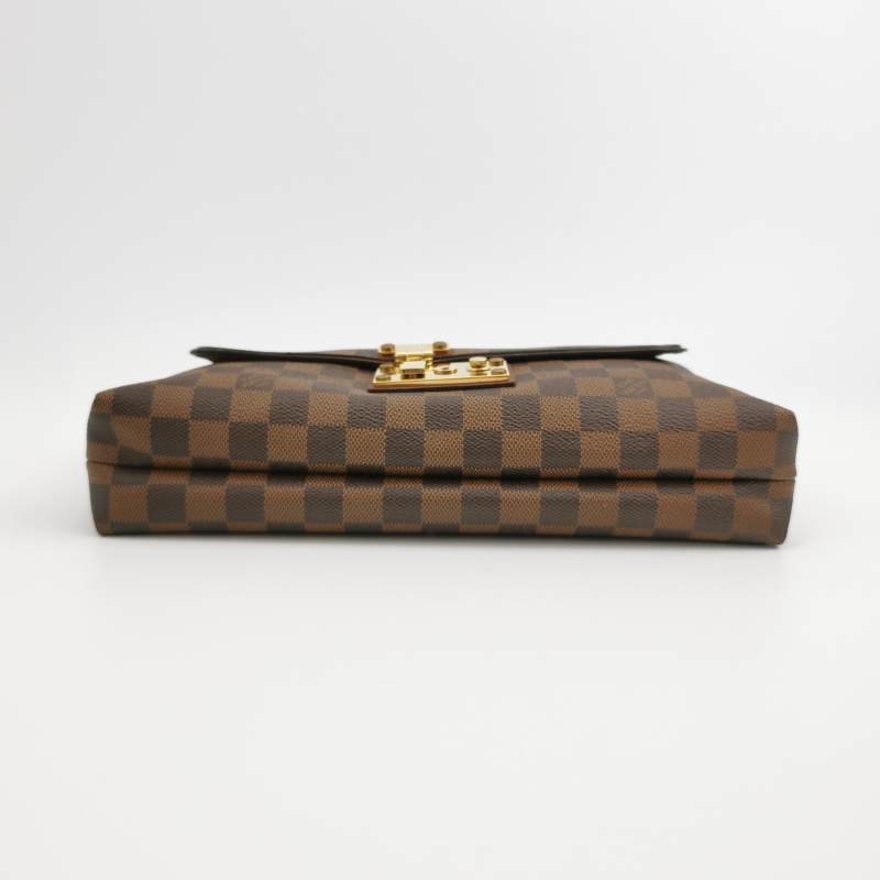 Louis Vuitton (LV) Ascot 牛皮 棋盤格 手拿包-4