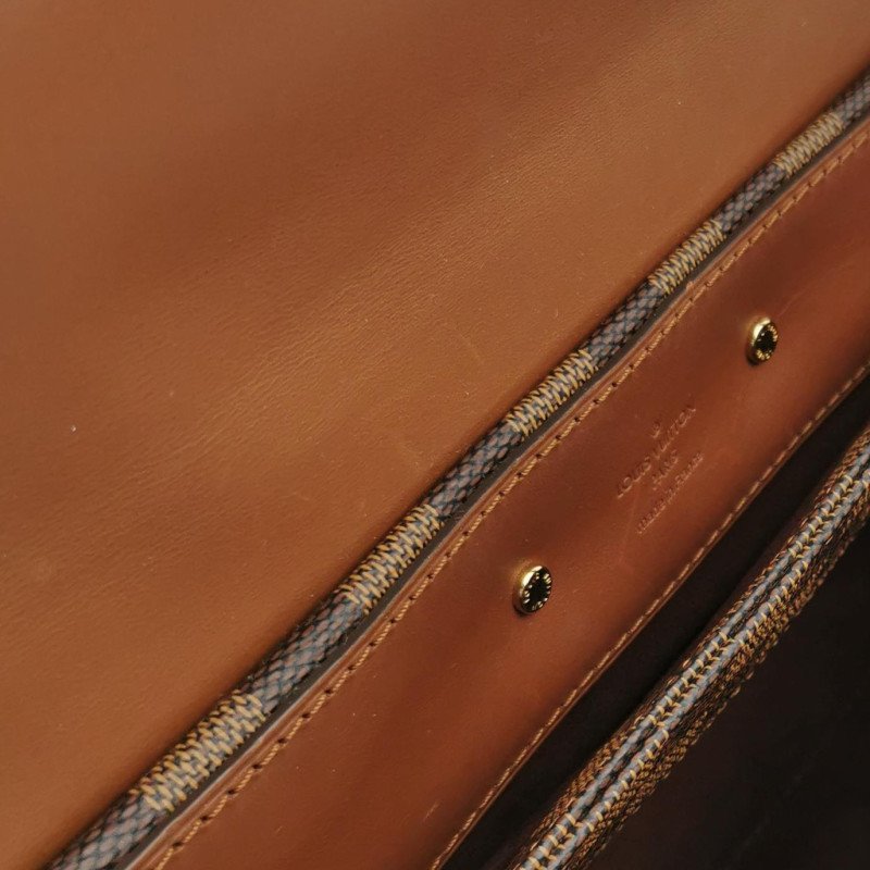 Louis Vuitton (LV) Ascot 牛皮 棋盤格 手拿包-8