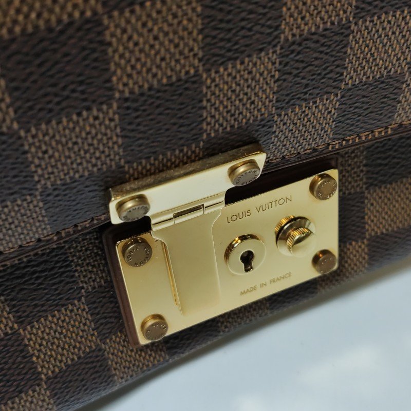 Louis Vuitton (LV) Ascot 牛皮 棋盤格 手拿包-10