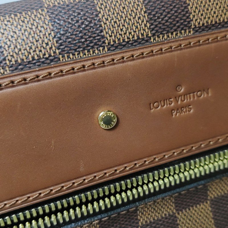 Louis Vuitton (LV) Ascot 牛皮 棋盤格 手拿包-11