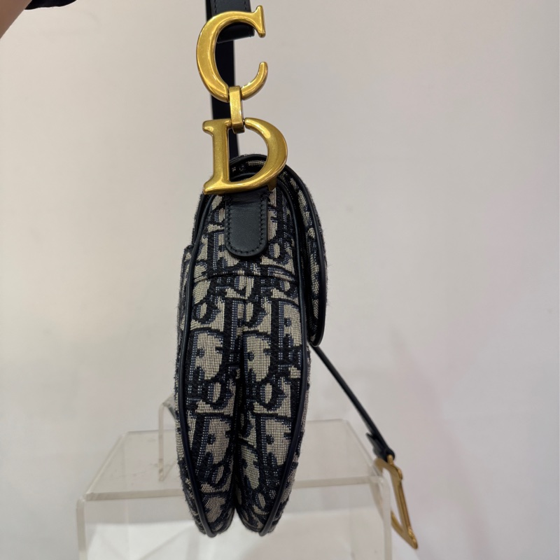 Dior藍緹布saddle 馬鞍-中-3