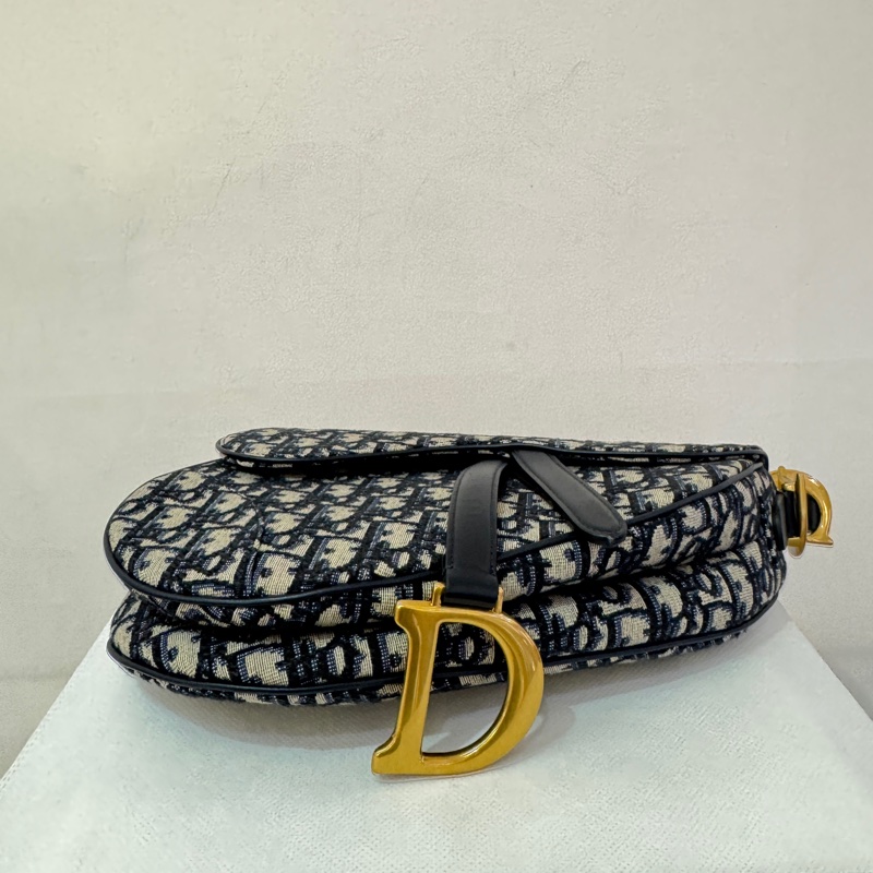 Dior藍緹布saddle 馬鞍-中-4