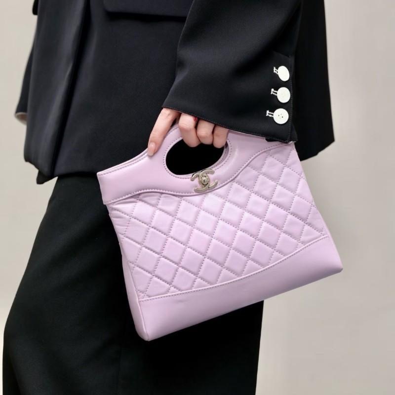 Chanel/香奈兒 24S 香芋紫 牛皮 31bag mini 晶片款 肩背包 手提包-1